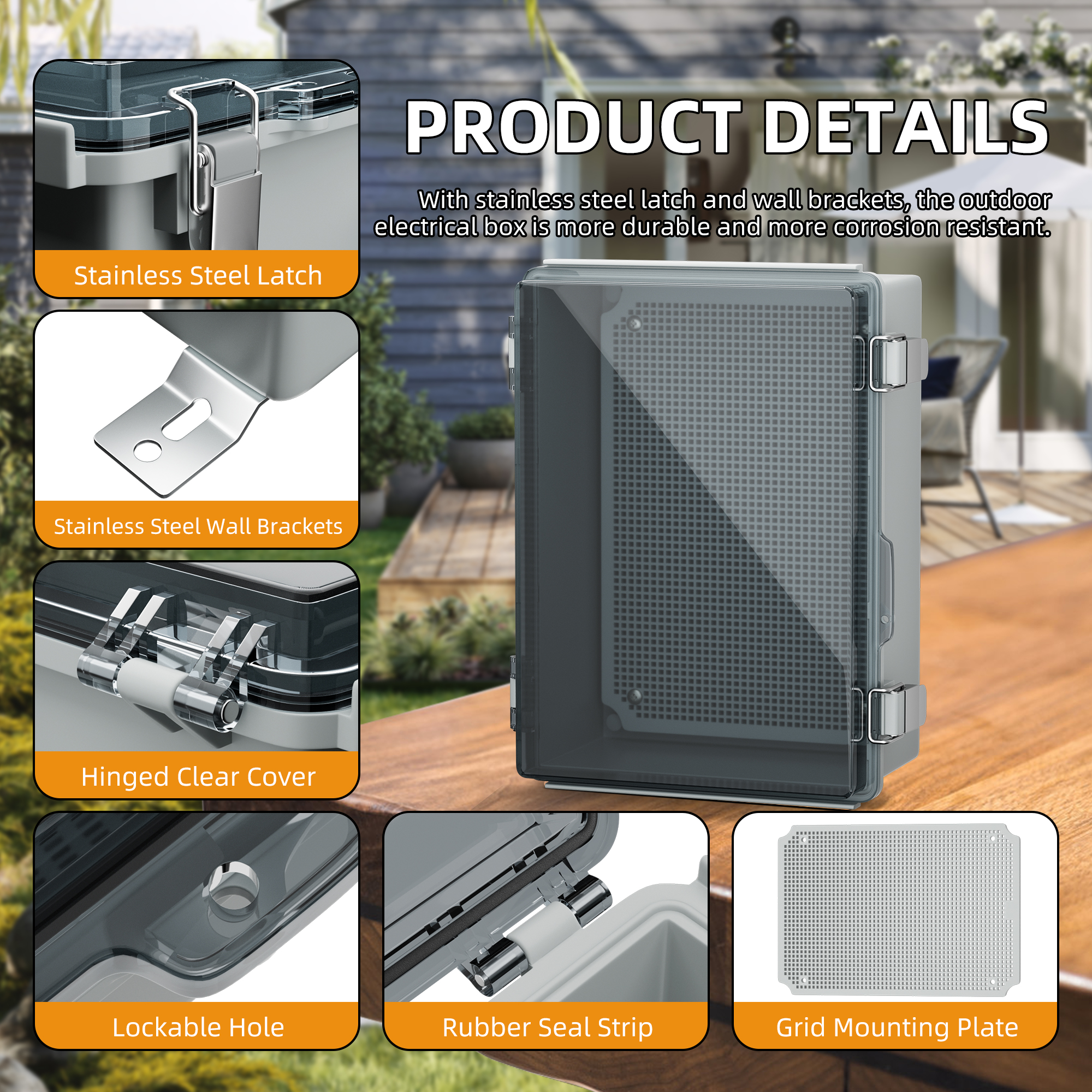 Clear Electrical Enclosure Box - Outdoor Power Supply Box reseña y precio