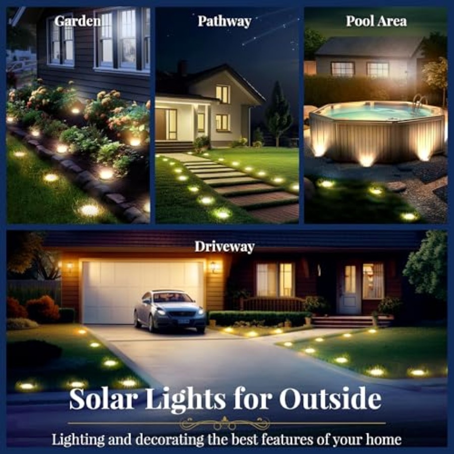 Solar Ground Lights Solar Ligh - Outdoor Power For Lights reseña y precio
