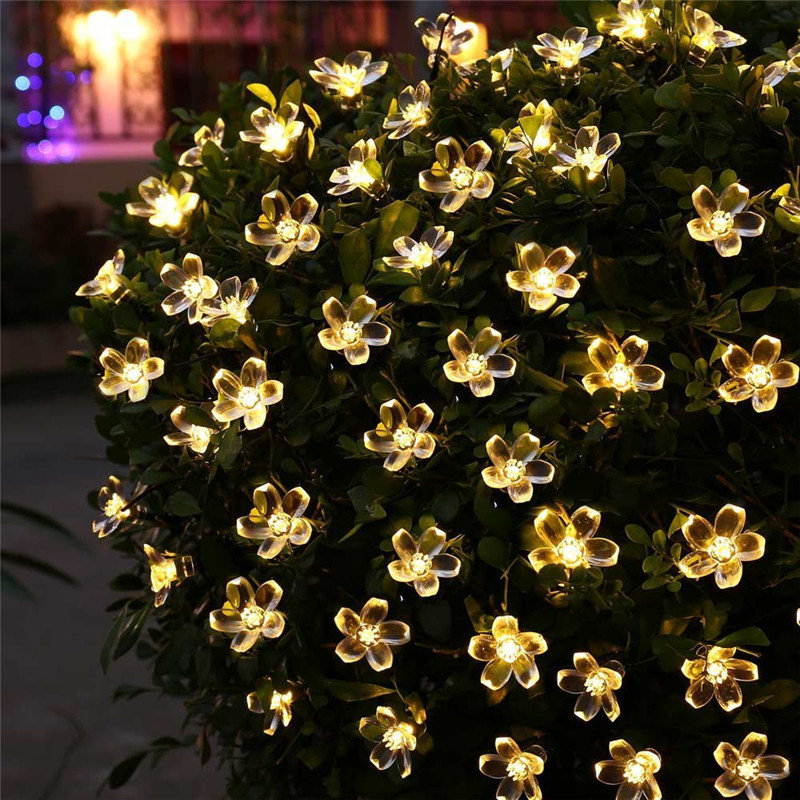 5m 7m 12m 22m Peach Flower Sol - Outdoor Power For Christmas Lights reseña y precio