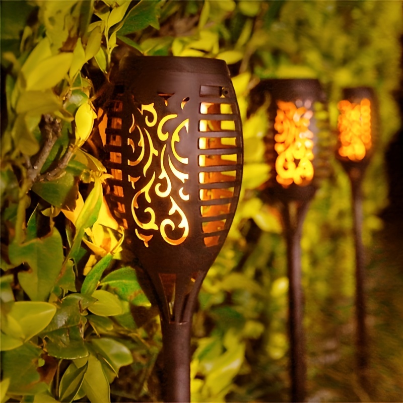 1-12PCS 12LED Solar Flame Torc - Outdoor Power Post reseña y precio