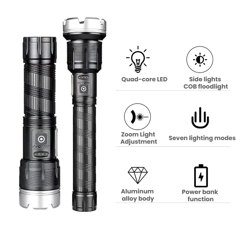High-power LED Flashlight Tele - Outdoor Power For Camping reseña y precio