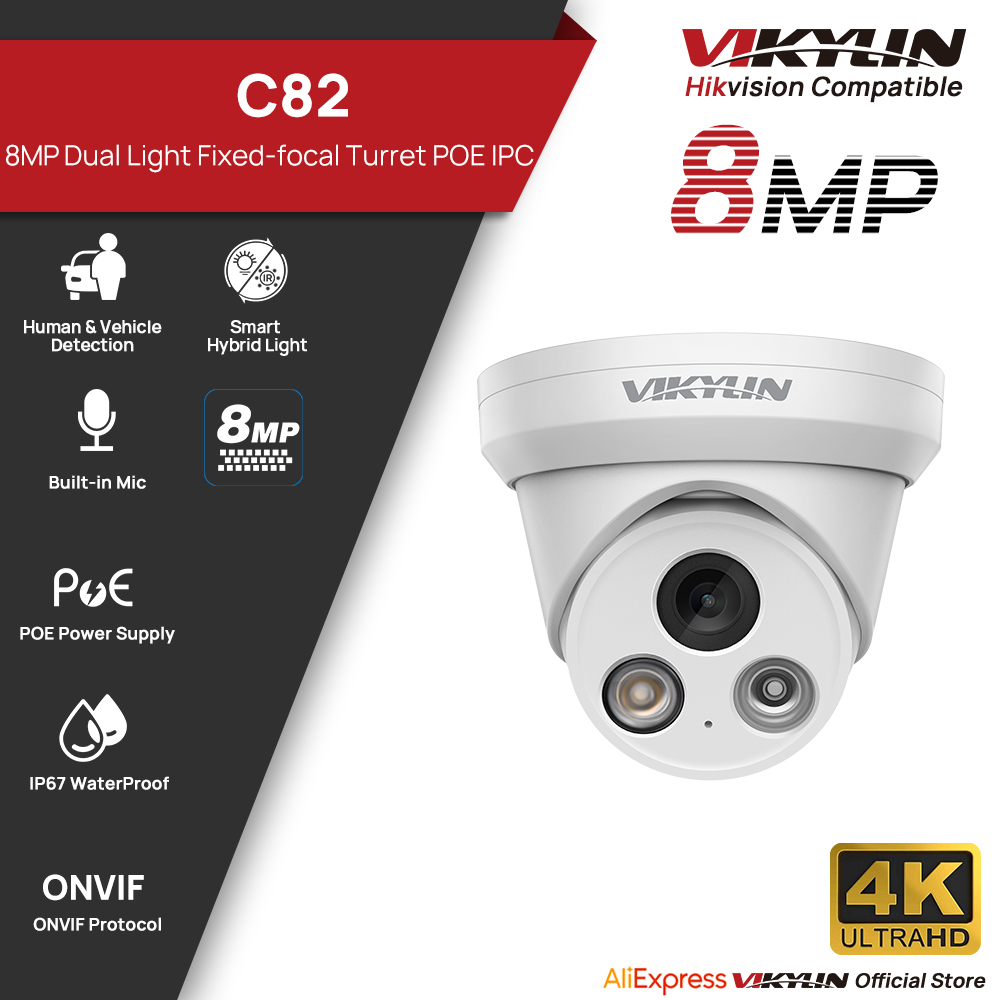 VIKYLIN 8MP 4K Dual Light IP C - Outdoor Power G Motion reseña y precio
