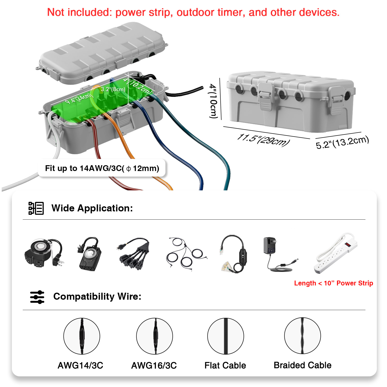 IP54 Waterproof Extension Cord - Outdoor Power With Timer reseña y precio